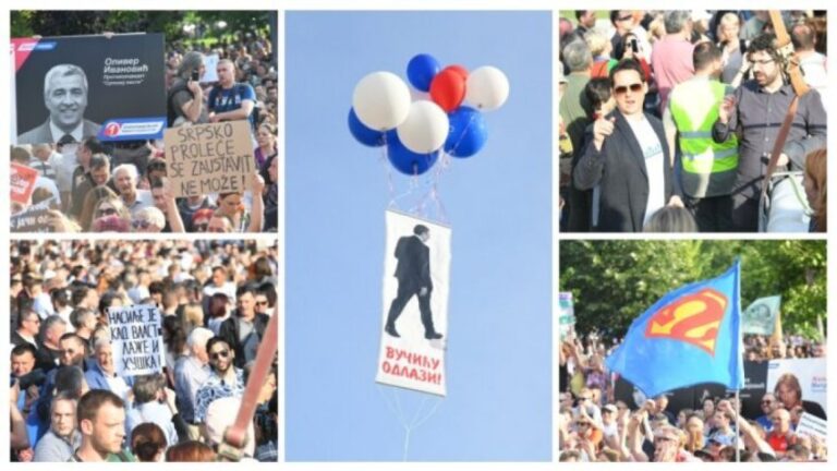 “Vuçiq ik”, pamje nga protesta masive në Beograd kundër regjimit